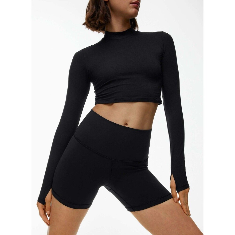 TnaLIFE Aritzia Cheeky 5" High Rise Biker Shorts Black Size XS NWT!!